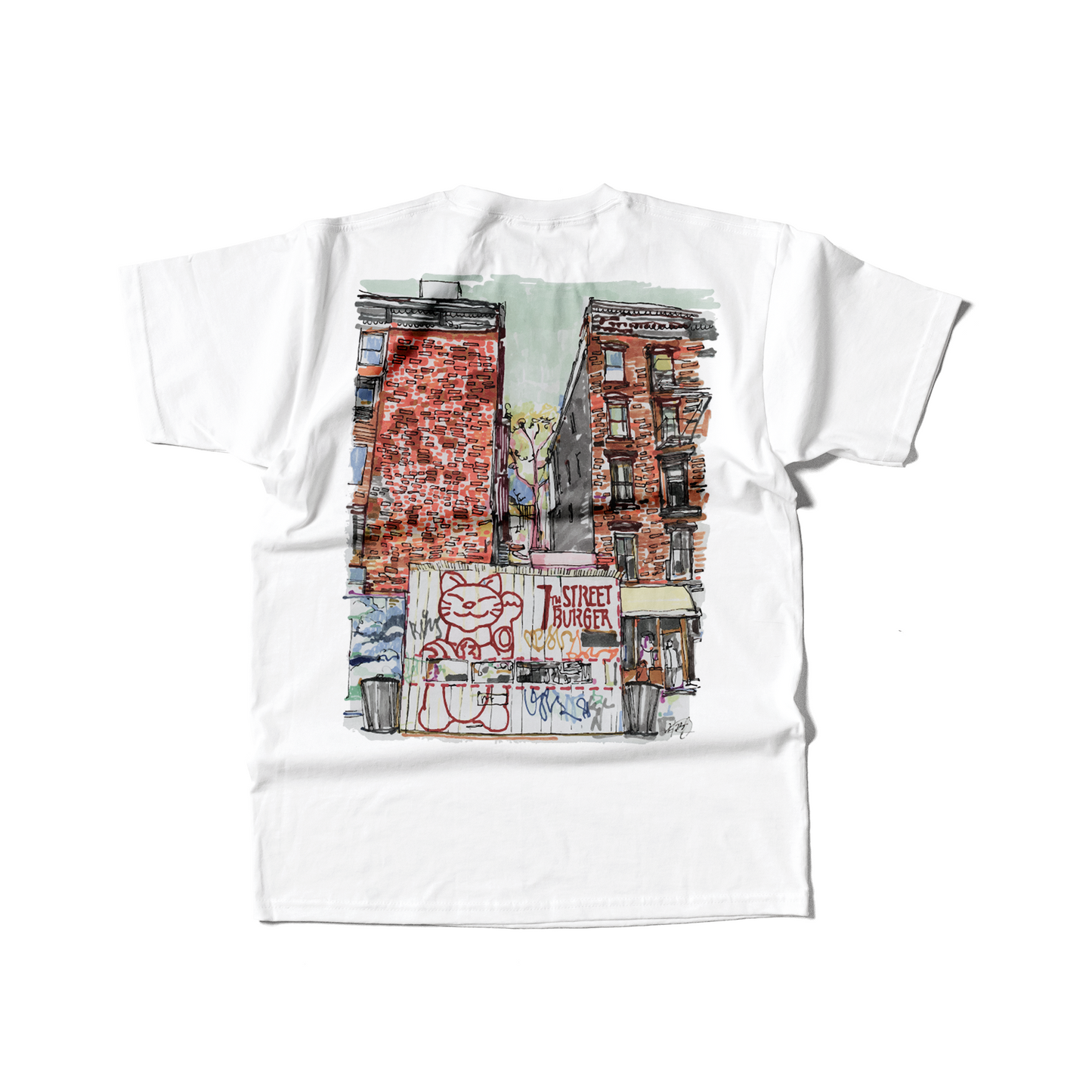 OG Cat Watercolor Tee